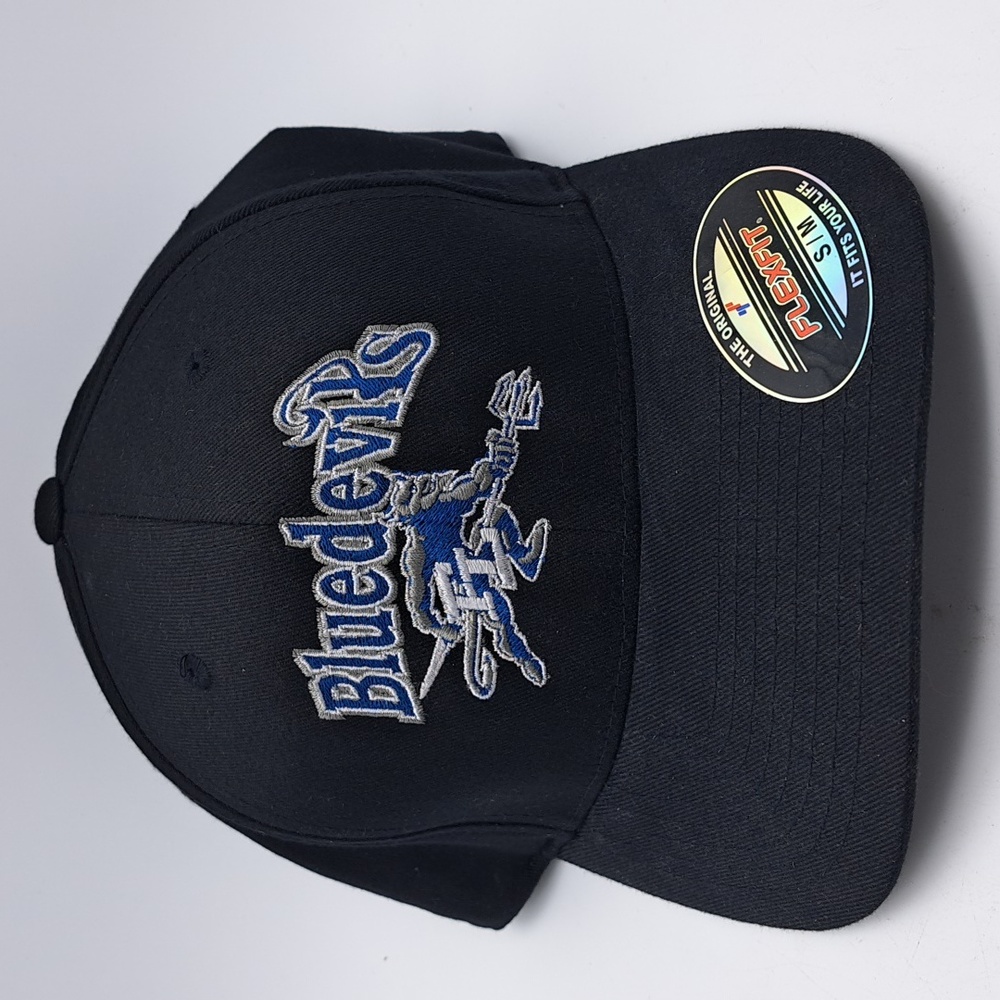 Black Florida Blue Devils Semi-Pro Football Flexfit S/M